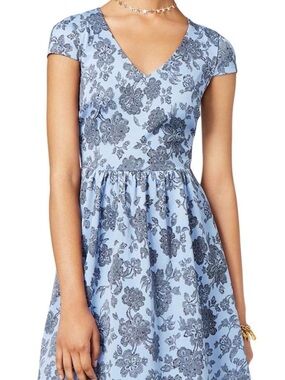 B. Darlin dress blue & black floral fit-and-flare silhouette size 1/2